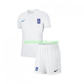 Camisolas de futebol Grécia Criança Equipamento Alternativa 2022/23 Manga Curta